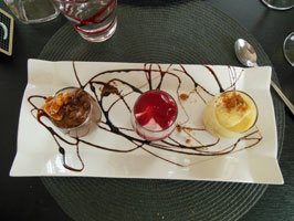 trio of desserts