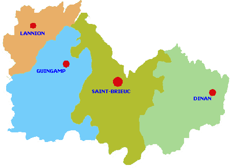 map of Cotes dArmor