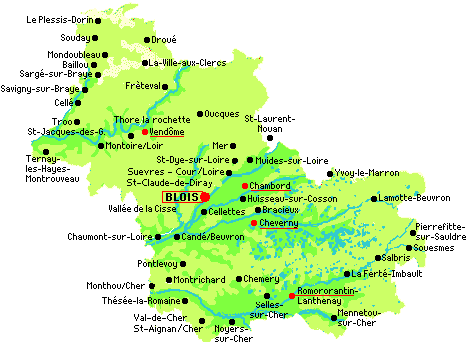 map of Loir and Cher