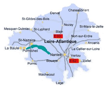 map of Loire Atlantique