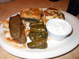 photo of Greek sampler platter